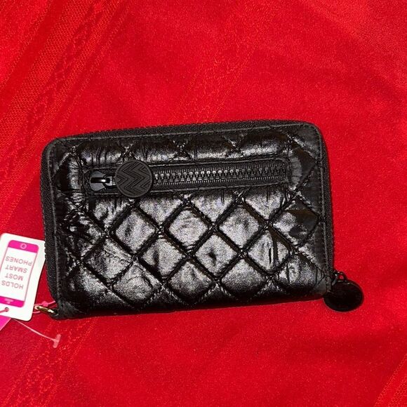 Macbeth Collection Black Quilted Zip-Around Wallet - Picture 5 of 8